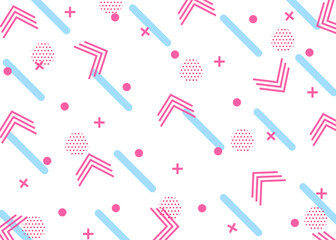 メンフィスポップなデザインの背景イラスト