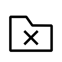 Obraz premium Folder Delete Cross Storage Data