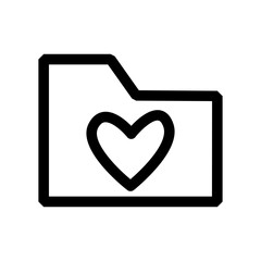 Folder Favorite Heart Storage Data