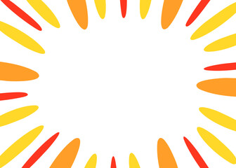 ポップな集中線の背景イラスト