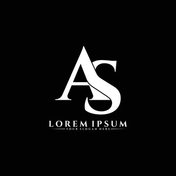 Letter AS luxury logo design vector
