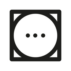Tumble dry high heat icon. Laundry washing vector illustration