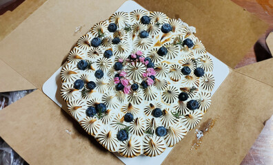 Prettiest Pies This Lemon Cream Pie with Blueberries was a huge hit. Fresh Blueberry and Lemon Cream Pie.