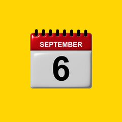 september 3d calendar vector design. september calendar design template. 3d calendar design vector illustration