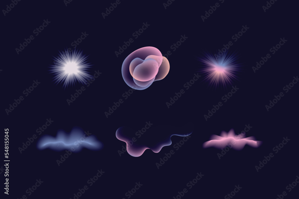 Poster vector abstract design template and illustration in trendy bright gradient colours with copy space f