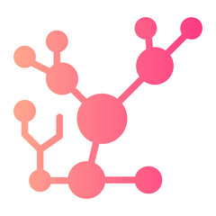 molecular structure gradient icon