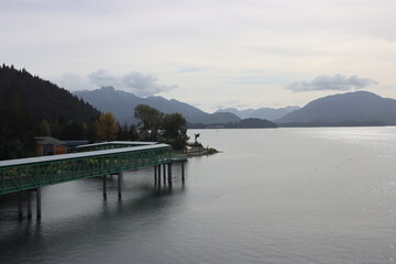 Jetty at Icy Strait Point, Alaska, USA.