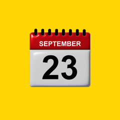 september 3d calendar vector design. september calendar design template. 3d calendar design vector illustration