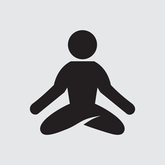 human yoga icon logo vector illustration
