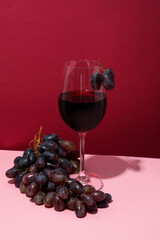Concept of delicious alcohol drink, tasty wine