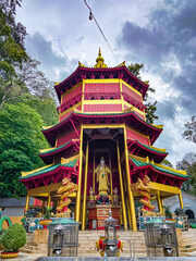 Naklejka premium Aerial view of Wat Tham Suea or Tiger Cave Temple in Krabi, Thailand