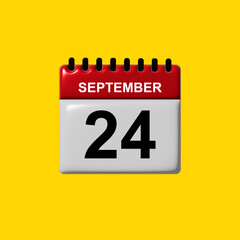 september 3d calendar vector design. september calendar design template. 3d calendar design vector illustration