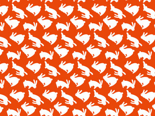 うさぎのイラストのパターン　横