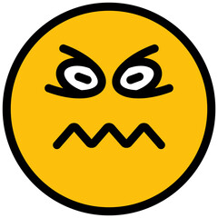 moody and angry face emoji