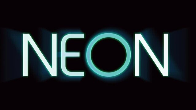 text neon lights animation promote advertising next business concept