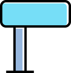 Fototapeta premium blue street signpost illustration