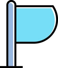 blue street signpost illustration