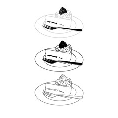 Silhouette image of strawberry shortcake