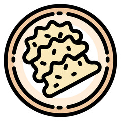 dumplings line icon