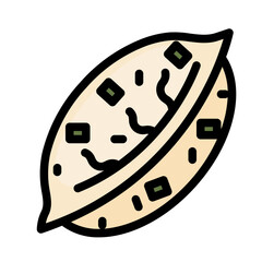 dumplings line icon