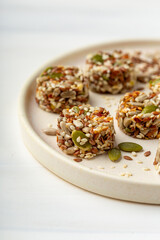 Energy seeds bars with natural honey