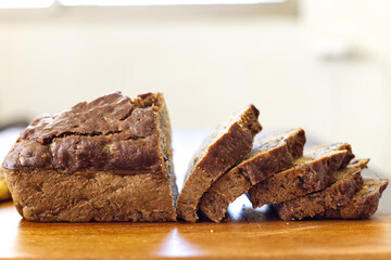 美味しいバナナケーキ　ヘルシーなおやつでダイエットにも最適 Tasty Banana Bread. Good for diet.