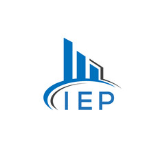 IEP letter logo. IEP blue image. IEP Monogram logo design for entrepreneur and business. IEP best icon.	
