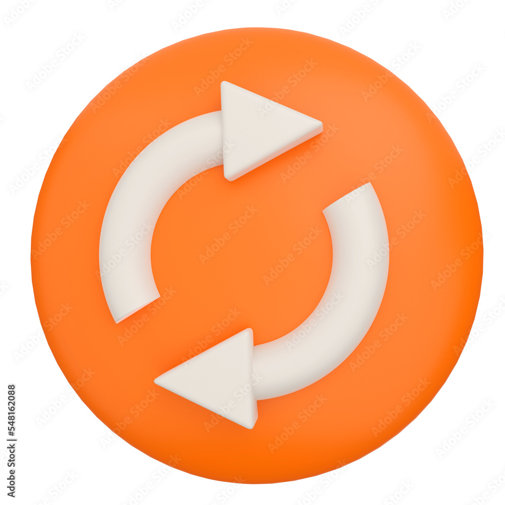 Poster loop button. 3d rendering.