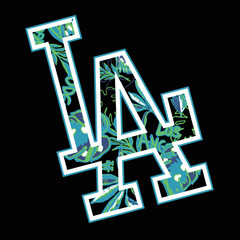 LA vibes  t-shirt and apparel vector design, print, typography, poster, emblem with palm trees.