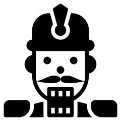 nutcracker glyph icon