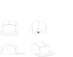 5 Panel Caps Template