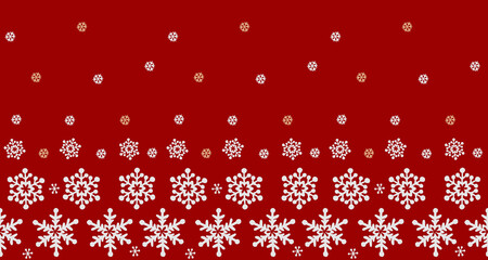 雪の結晶が並んだデザイン背景　シームレス　ノルディック柄　テキスタイルパターン　Winter background design