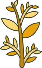 Decorative Branches and Leaves Illustration