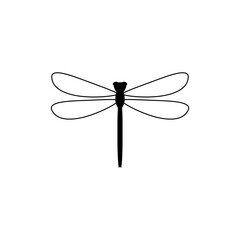 Dragonfly insect. Dragonfly animal icon isolated on white background