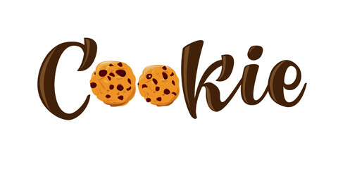 Chocolate Cookies vector. National Cookie Day vector. Biscuit vector. Cookie Day Poster, December 4. Cookies icon vector. Chocolate Cookie Day Poster.