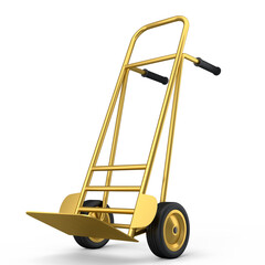 Empty hand truck or dolly for delivery and carrying isolated on white background