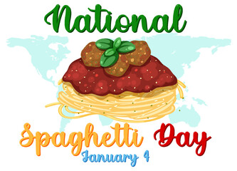National Spaghetti Day Banner Design
