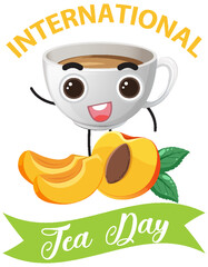 International tea day text banner