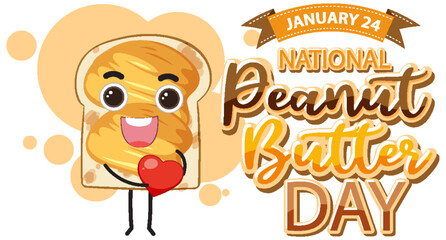 National Peabut Butter Day Banner Design