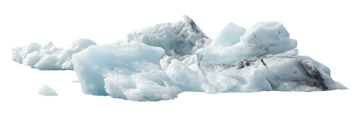 Fototapeta na wymiar Isolated PNG cutout of an iceberg on a transparent background