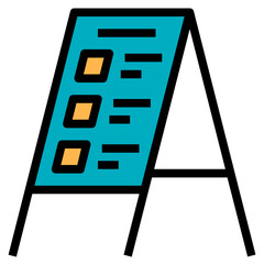 board food truck filled outline icon