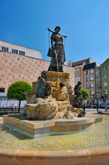 Paucksch fountain in Gorzow Wielkopolski, city in Lubusz Voivodeship, Poland.