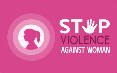 simple design for campaigning stop violence against woman