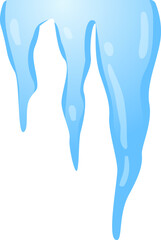 Pieces of ice and snow chunks, big icebergs, severe frost elements for design, snowflakes cartoon style, vector illustration