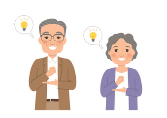 シニア なるほど ポーズ 大