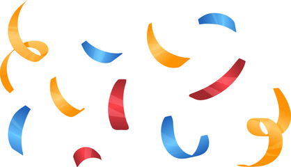 Falling shiny confetti colorful for New Year, birthday or Christmas vector illustration design element of the Valentines Day. Holiday design confetti Isolated on white