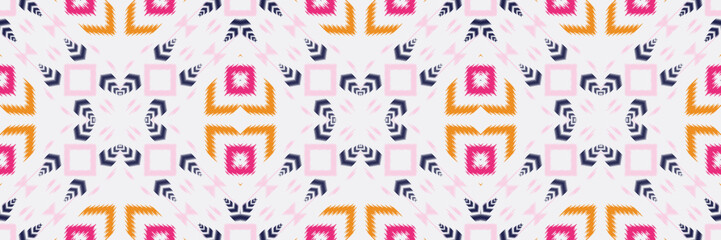 Ikat Seamless Pattern tribal background Embroidery, Ikat frame Digital textile Asian Design for Prints Fabric saree Mughal Swaths texture Kurti Kurtis Kurtas, Motif Batik