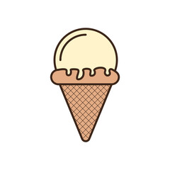 Vector ice cream template design illustration logo