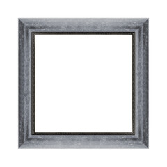 grey wooden frame for a picture or photo, frame for a mirror isolated on a transparent background.