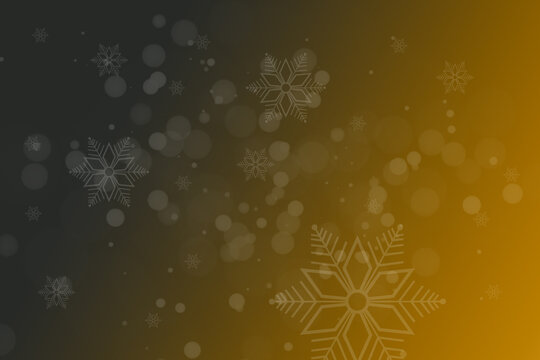 Schneeflocken und Weihnachts Sterne vor einem gold braunen Hintergrund
